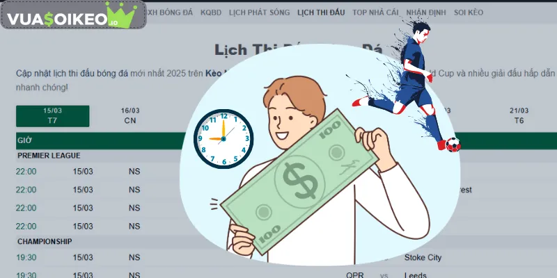 Cách tính tiền theo kèo tổng thời gian ghi bàn