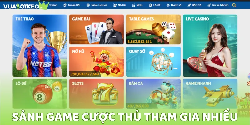 Hệ thống game đỉnh cao tại Net88