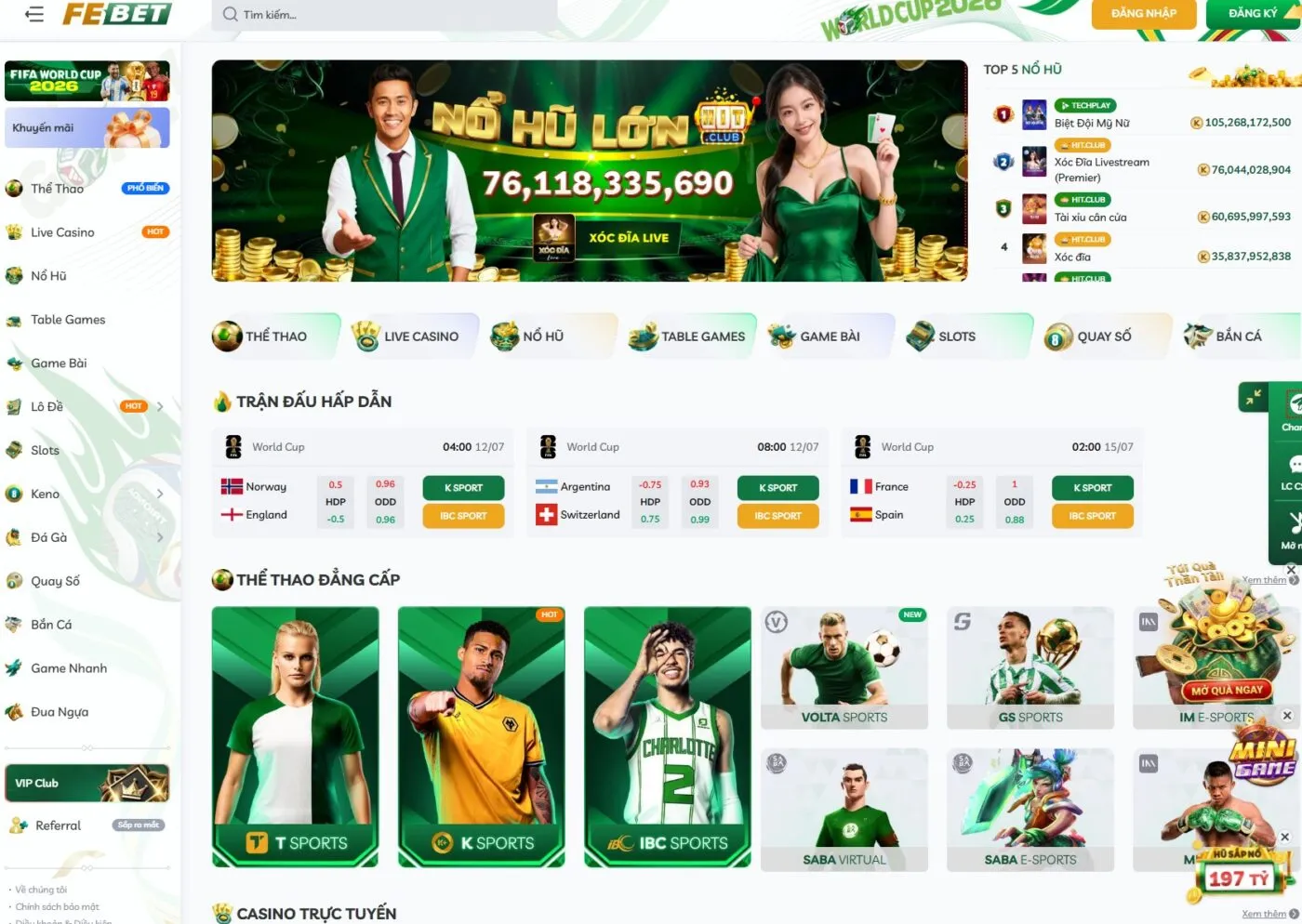 Đánh giá giao diện của nhà cái FEBet