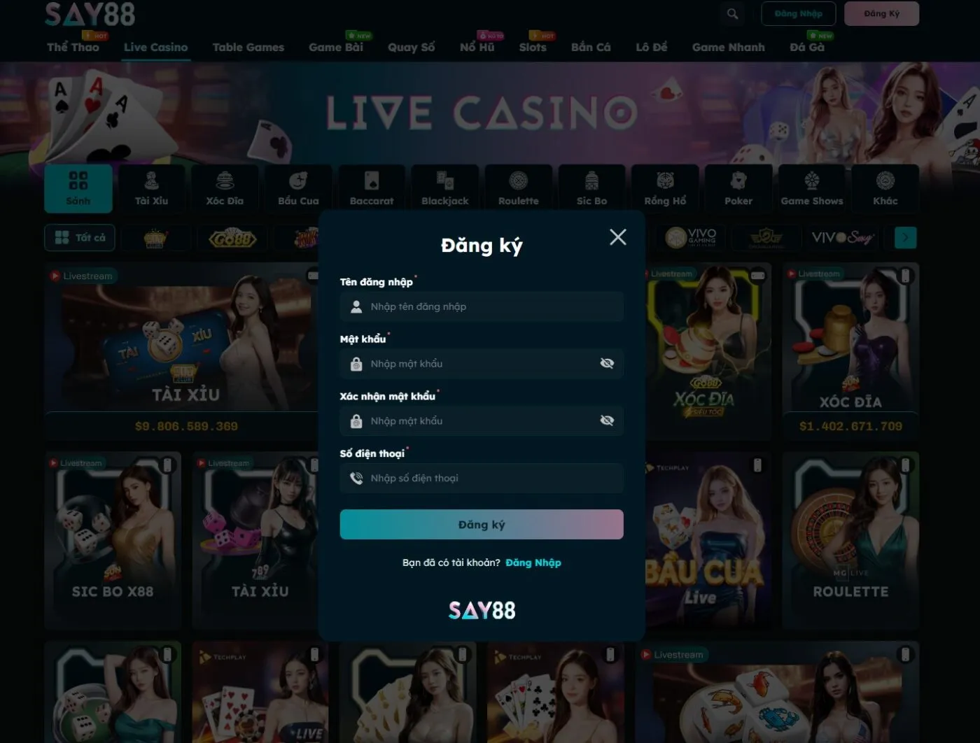 Hướng dẫn đăng ký SAY88 siêu nhanh chóng